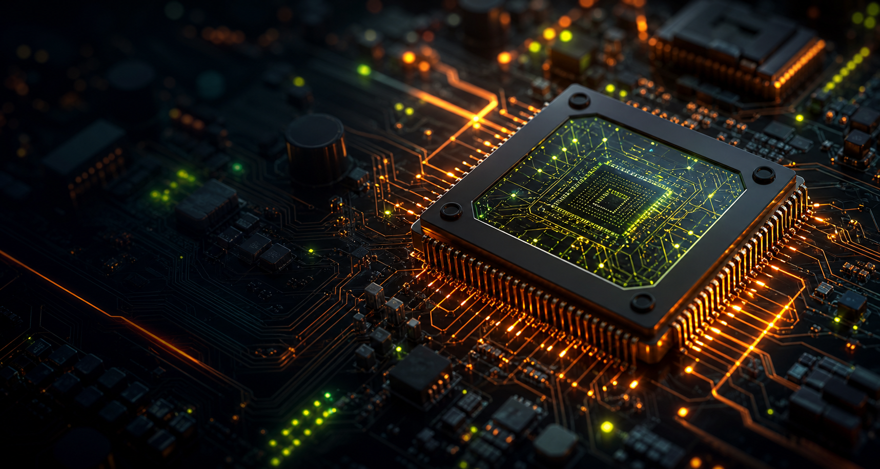 AI embedded processor on a circuit board